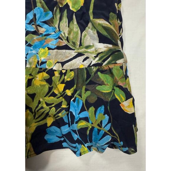 J. Crew Floral Silk Dress Size XL Ruffle Hem Long Sleeve 100% Silk - Picture 4 of 14